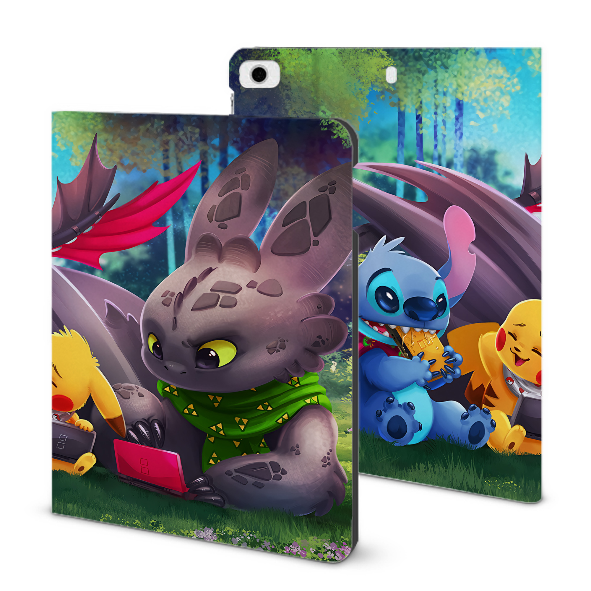 （画像用） ポケットモンスター Pokémon IPad ケース ブック型 PUレザー TPU 耐衝撃 軽量 薄型 ペン収納なし 全面保護 IPad 各モデル対応